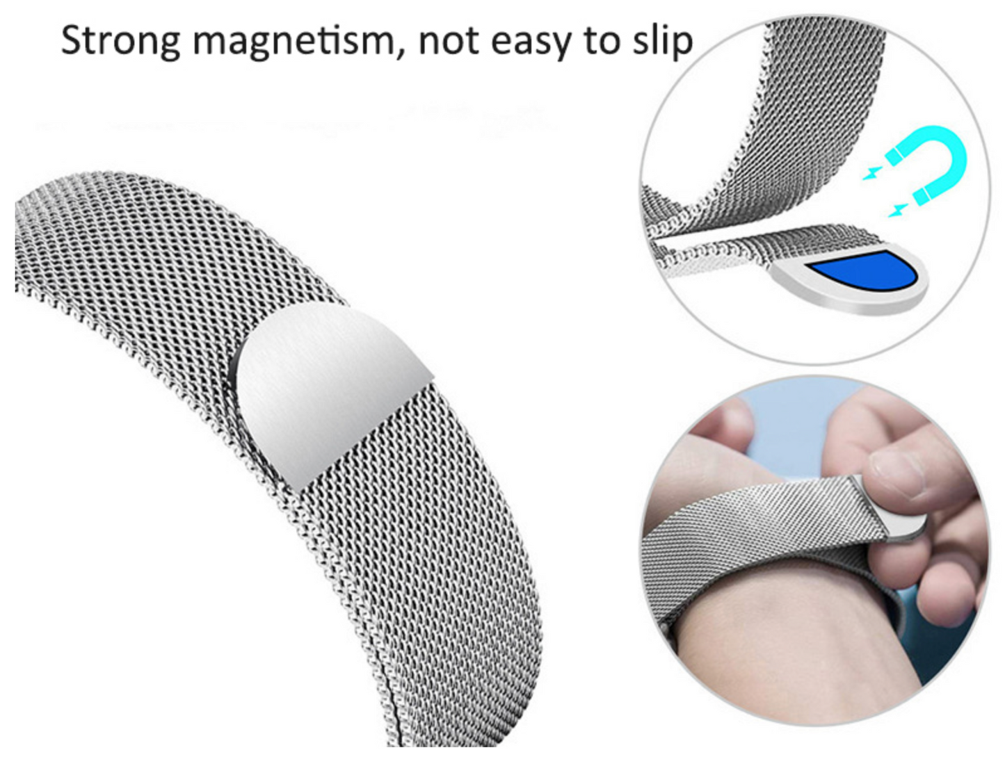 velvooband Hochwertiges Milanaise Edelstahlarmband für Apple Watch