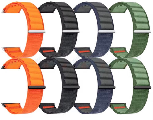 velvoo weiches Nylonarmband mit Klettverschluss für Apple Watch verschieden Farben