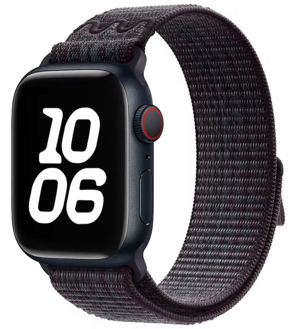 velvooband Nylon Sportloop Armband mit Lasche für Apple Watch verschiedene Farben