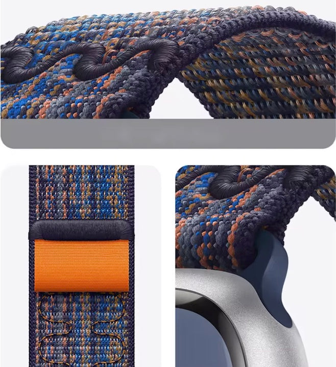 velvooband Nylon Sportloop Armband mit Lasche für Apple Watch verschiedene Farben