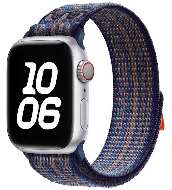velvooband Nylon Sportloop Armband mit Lasche für Apple Watch verschiedene Farben