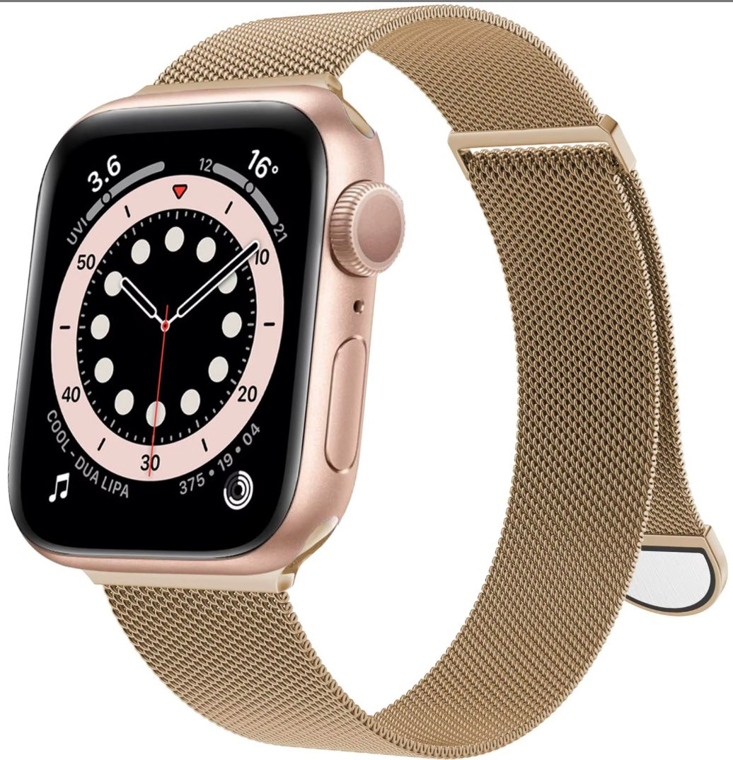 velvooband Hochwertiges Milanaise Edelstahlarmband für Apple Watch verschiedene Farben