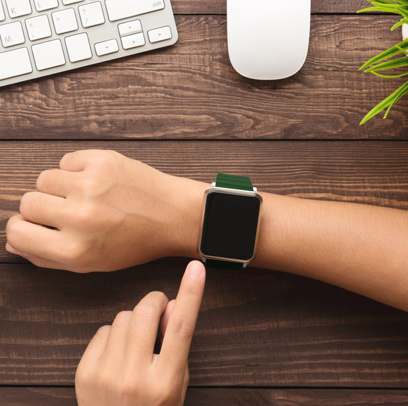 velvooband Magnetisches weiches Silikonarmband für Apple Watch