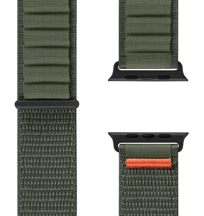 velvoo weiches Nylonarmband mit Klettverschluss für Apple Watch verschieden Farben