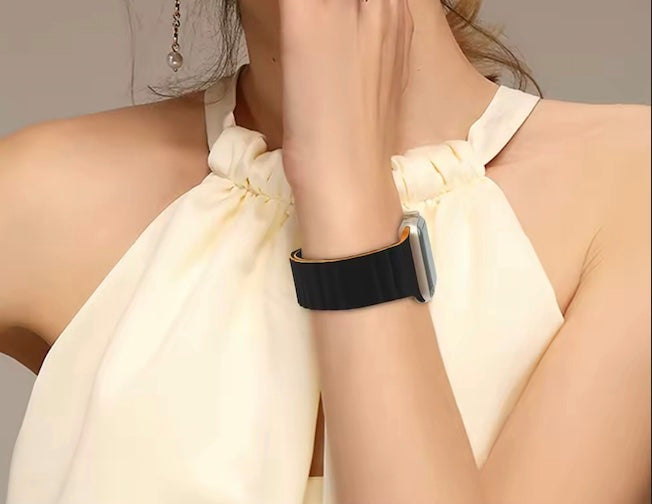 velvooband Doppelseitiges Magnetisches Weiches Silikonarmband für Apple Watch verschiedene Farben