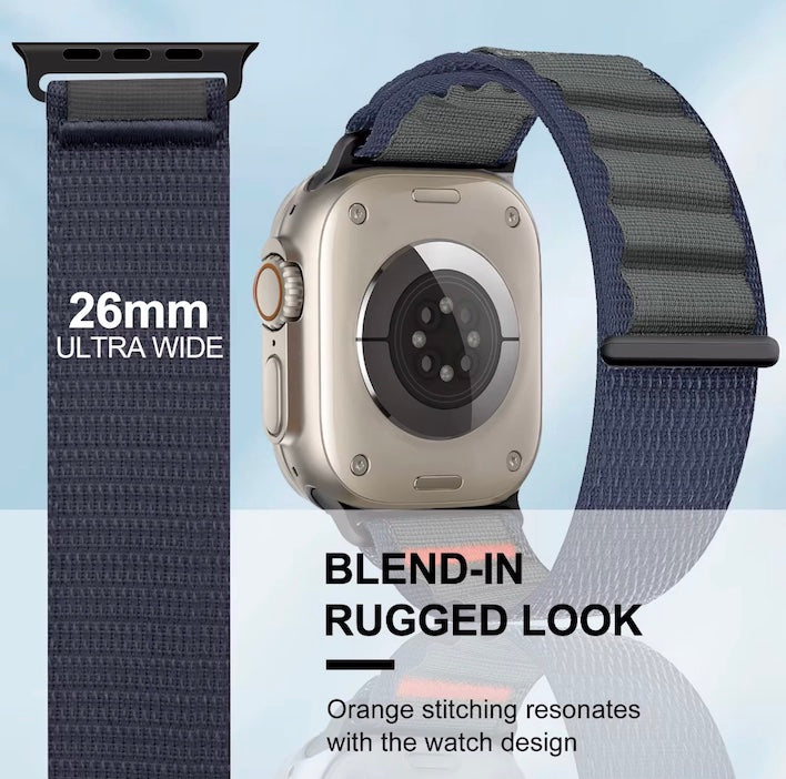 velvoo weiches Nylonarmband mit Klettverschluss für Apple Watch verschieden Farben