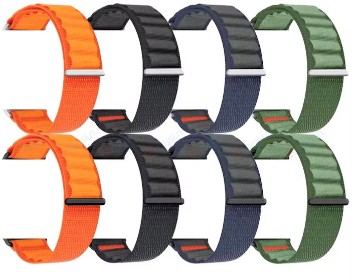 velvoo weiches Nylonarmband mit Klettverschluss für Apple Watch verschieden Farben