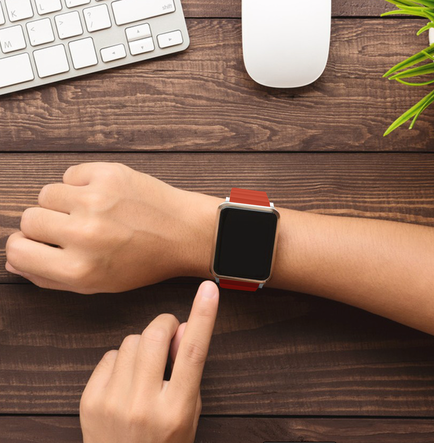 velvooband Magnetisches weiches Silikonarmband für Apple Watch