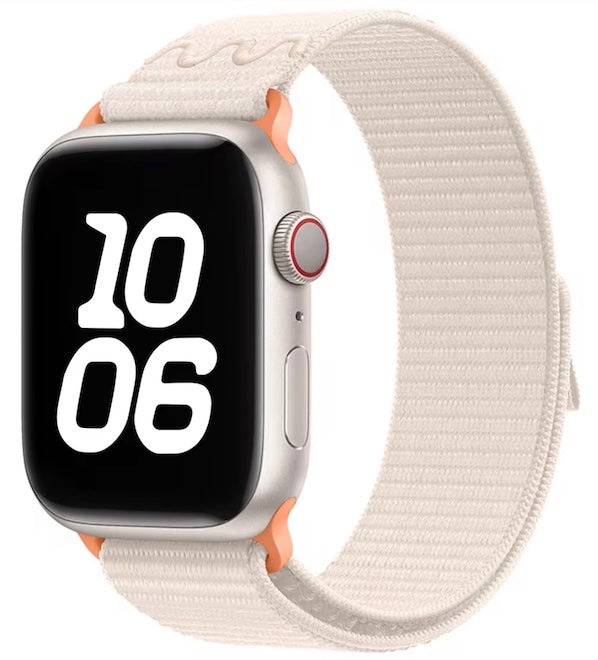 velvooband Nylon Sportloop Armband mit Lasche für Apple Watch verschiedene Farben