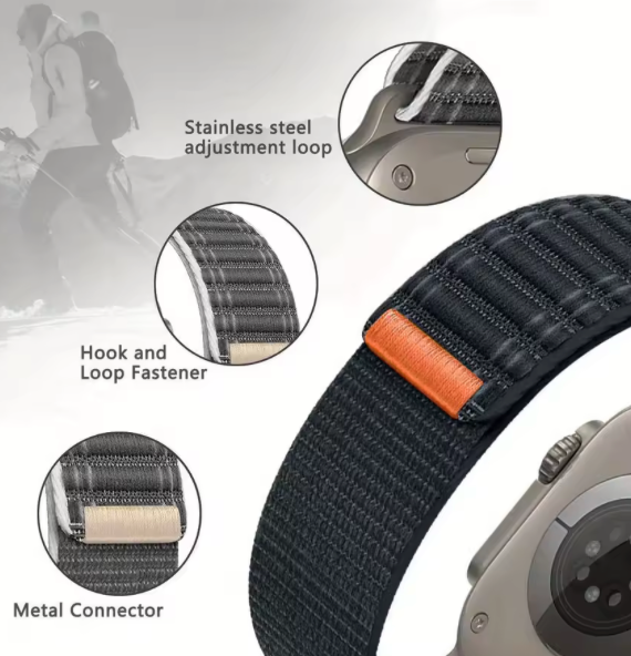 Velvoo Sport Loop Nylon Armband für Apple Watch Band